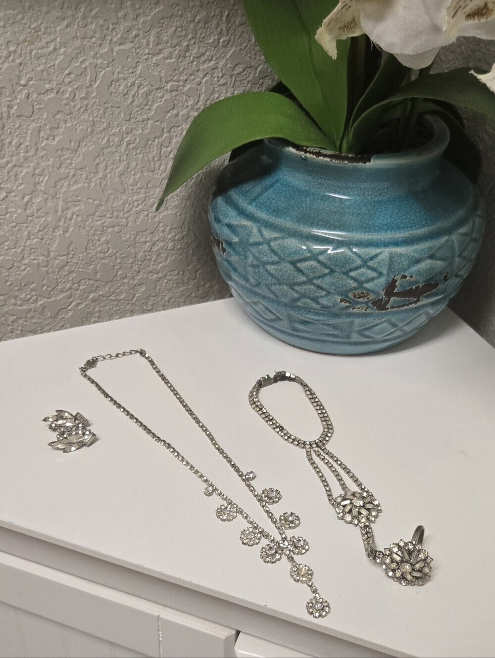 Hobe Vintage Prong Rhinestone Jewerly Set